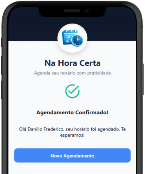 Confirmação do agendamento